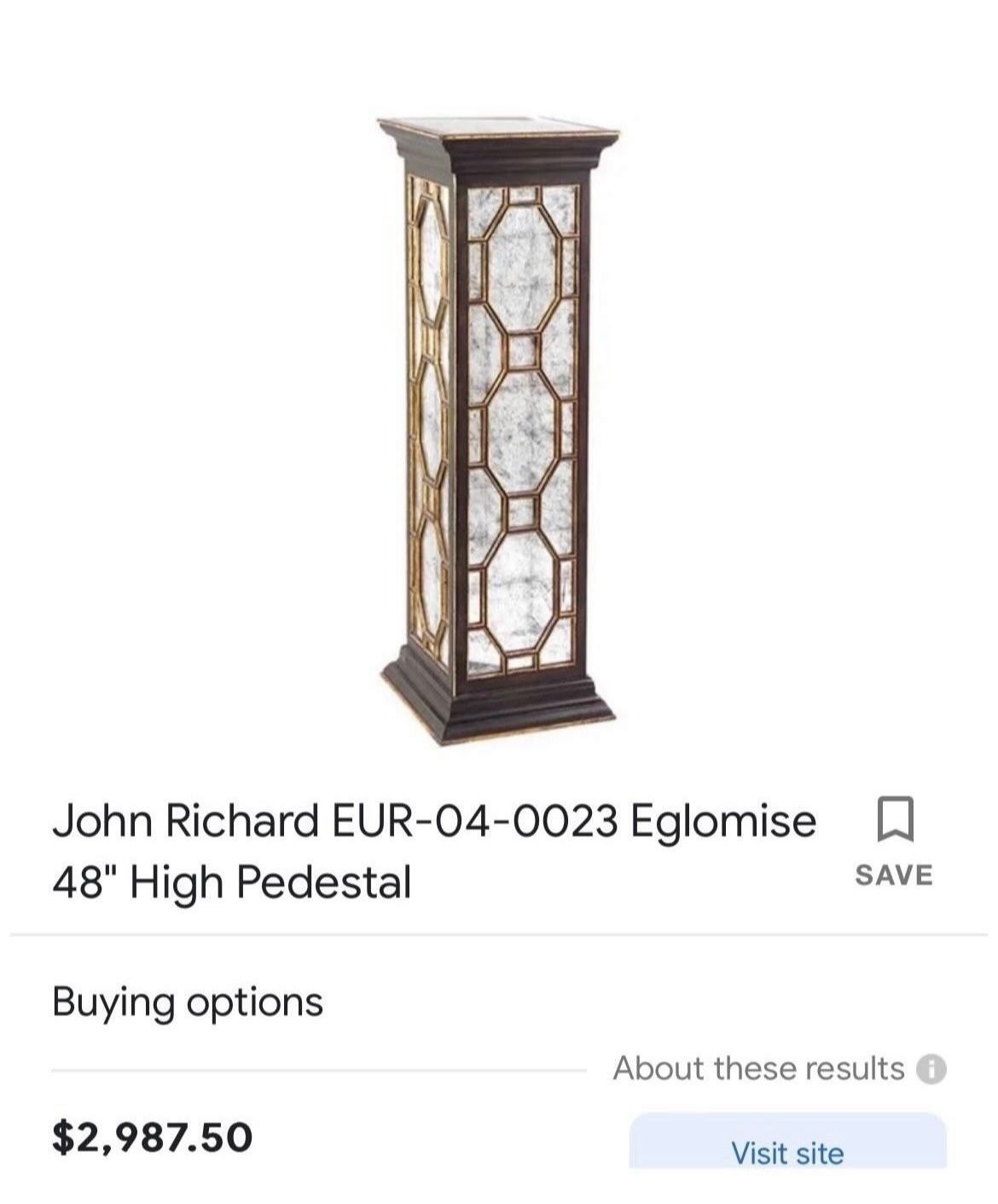 John Richard Eglomise 48" High Pedestal