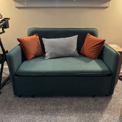 Emerald Green 53” Sleeper Sofa