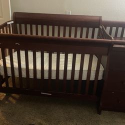 Crib With Drawers, Changing Table, Shelves