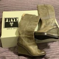 Frye Boots, Leather, Wedge