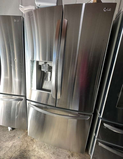 LG 3‑Door French Door Refrigerator — Stainless, Clean, Ready