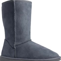 Brand New Grey Fur Women Boots 