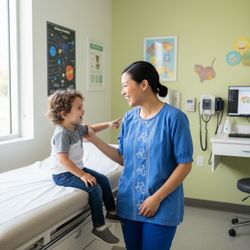 💙 Stylish Blue Scrub Top - Size Medium 💙