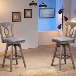 NEW IN BOX ECI Graystone 30" Napoleon Bar Stool  2 Stools - Burnished Gray