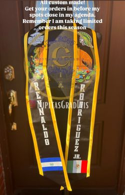 Custom Made To Order Graduation Stoles