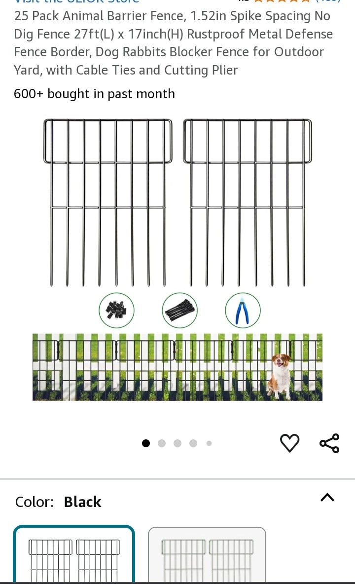 Brand new black Uliok Animal Barrier Fence