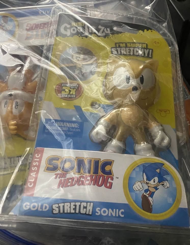 Sonic the hedgehog goojitzu gold stretch sonic and tails