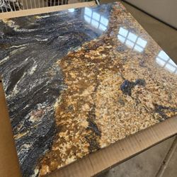 Beautiful Granite Dough Pastry Plant Board Fabricated Piece Rounded Corners 14" x 14" x 1 1/4" Thick

