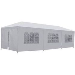 10'x 30' White Gazebo Wedding Party Tent Canopy With 6 Windows & 2 Sidewalls-8