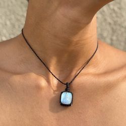 Boho Style Moonstone Necklace 