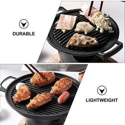 RSBFER Small Tabletop Barbecue Grill, Desk Tabletop Japanese Smokeless BBQ Grill Hibachi Grill for Travel, Outdoor Camping Cooking,B