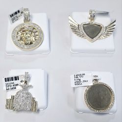 10k And 14k Diamond Pendants (Check The Description For Pricing)