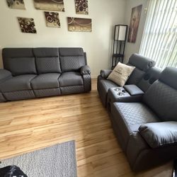 Brand New Power Reclining Sofa and Loveseat / Sofa y Loveseat Reclinables Nuevos a Estrenar … Fast 🚚