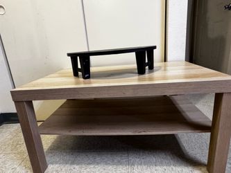 ikea coffee table w/ black riser