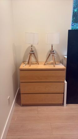 IKEA lamps and 3 drawer