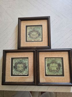 Vintage Sally Ray Cairns Publishing Framed Shadowbox Art Tile - Caribbean Sea