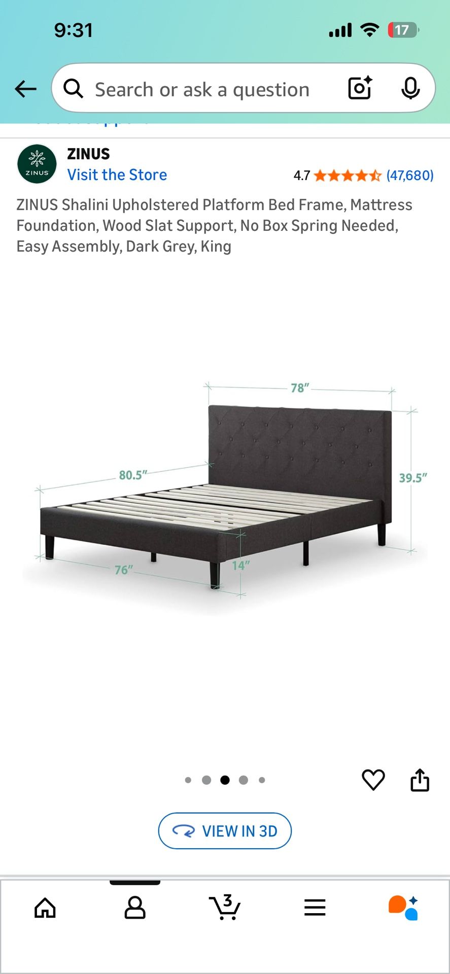 King Size Bed Frame No Mattress 