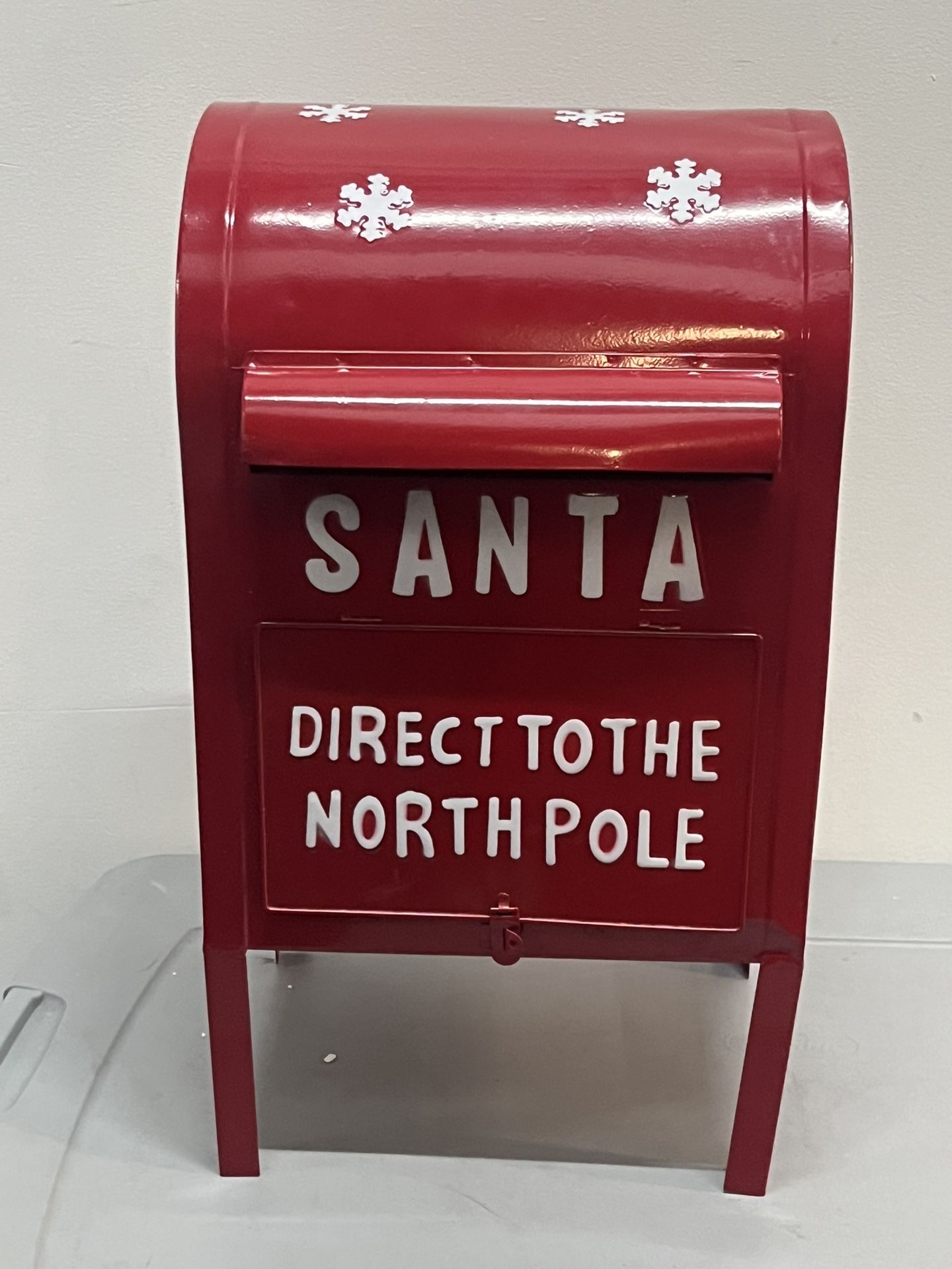 Christmas decor Santa clause metal mail box
