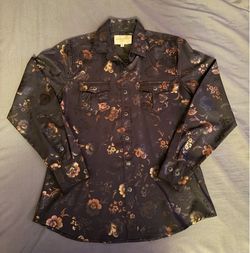 Lamasini Women’s Floral Western Snap Shirt