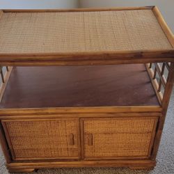 🌺Rattan Bamboo Entry Consol Cabinet 