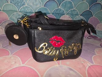 Betty Boop Black Crossbody Bag with Coin Purse