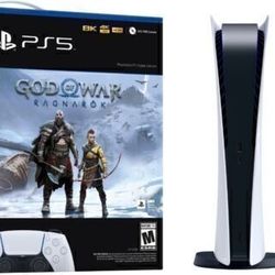 Sony PS5 Digital Edition Console God of War Ragnarök Bundle - White
