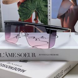 Unisex large frame fashion sunglasses