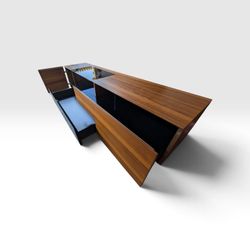 Modern Walnut TV Stand, with storage