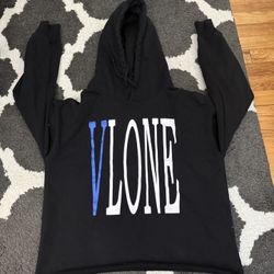 Good Condition Vlone Black And Blue Hoodie 
