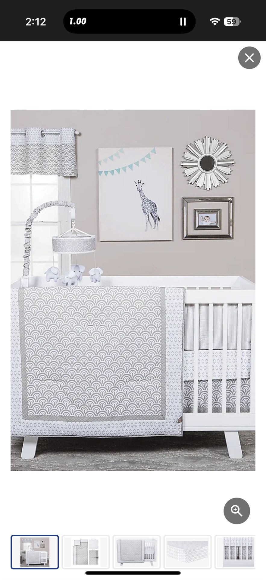Crib Bedding 2-piece Trend Lab Art Deco