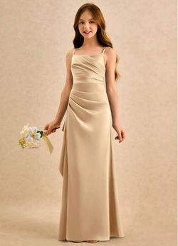 Girls Satin Junior Bridesmaid Dress