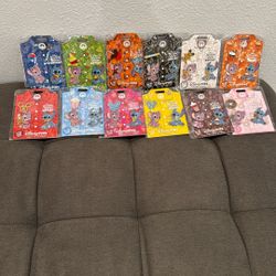 Disney Stitch Attacks Snacks Pins Full Set (12)