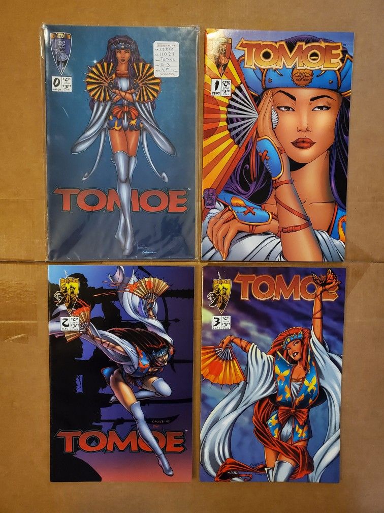 TOMOE #0 1 2 3 (CRUSADE COMICS/1995/TUCCI/AMANDA CONNER) COMPLETE SET LOT OF 4