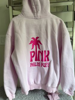 Pink Palm Puff Hoodie