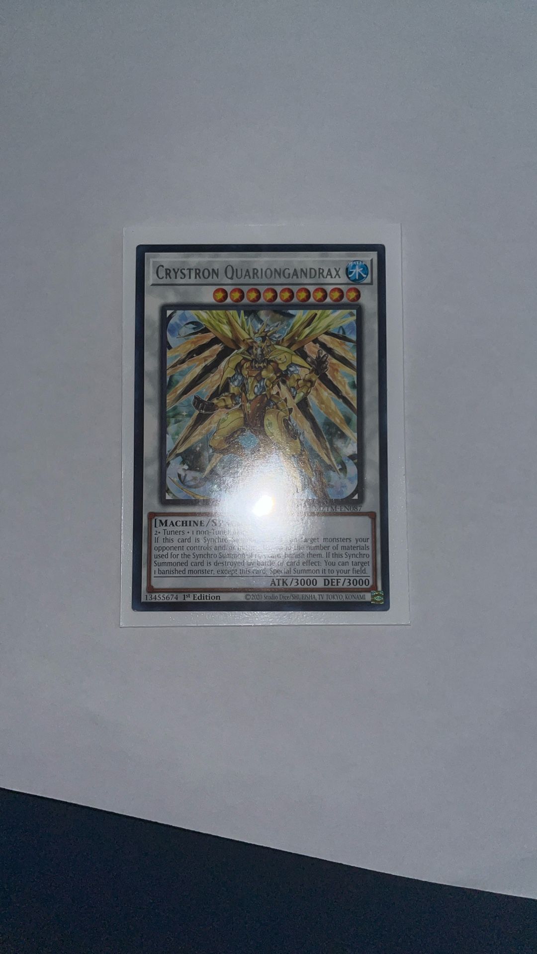 Crystron Quariongandrax YuGiOh • Raging Tempest Ultra Rare • RATE-ENO46
