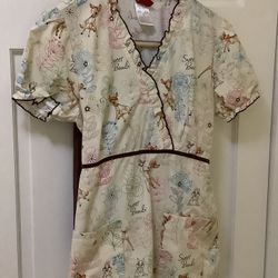 Vintage Bambi Top Scrub set