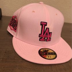 Pink La 59Fifty Fitted Hat