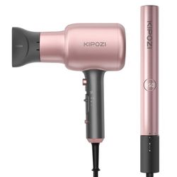 Hair Dryer and Hair Straightener Set - Rose Pink