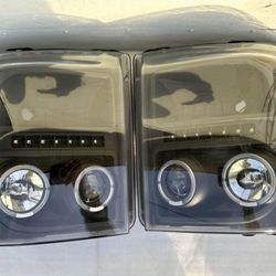 11-16 Ford F250 F350 F450 F550 Super Duty LED DRL Projector Headlights Luces Calaveras Micas Faros Faroles Headlamps Focos 