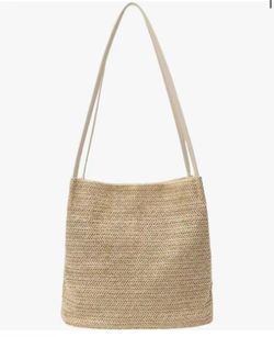 Straw Bag for Women Summer Tote Stylish Handbag Sea Shoulder Bag Casual Purse for Travel Vocation
