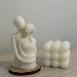 Hand made natural candles (price for both)