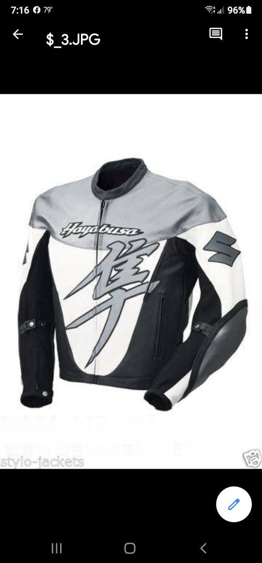 HAYABUSA CUSTOM LEATHER JACKET 2XL