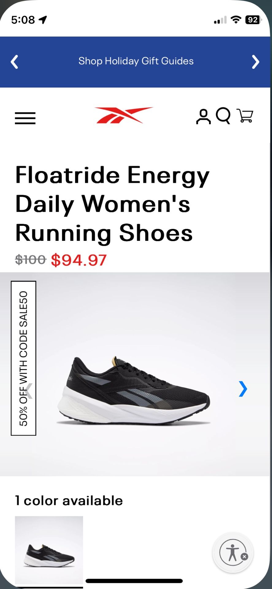 Reebok Floatride Energy Daily For 50.00