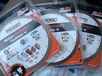 RIDGID - High Efficiency Turbo-V 9-inch diamond blades, model HD-HETB90
