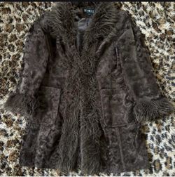 Chocolate colored penny Lane fur coat