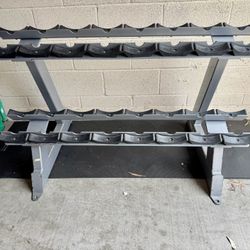 The Freemotion Twin Tier Dumbbell Rack