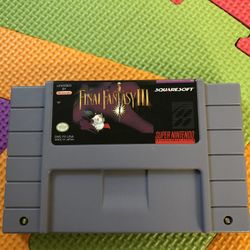 Original Super Nintendo Cartridge - Final Fantasy III - $100