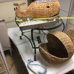 $10 four misc whale deal baskets  wood
