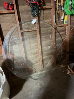 Glass mirror for table