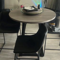 PRICE DROP: Bar-Height Ding Table for 4 w/ Glass-top Lazy Susan